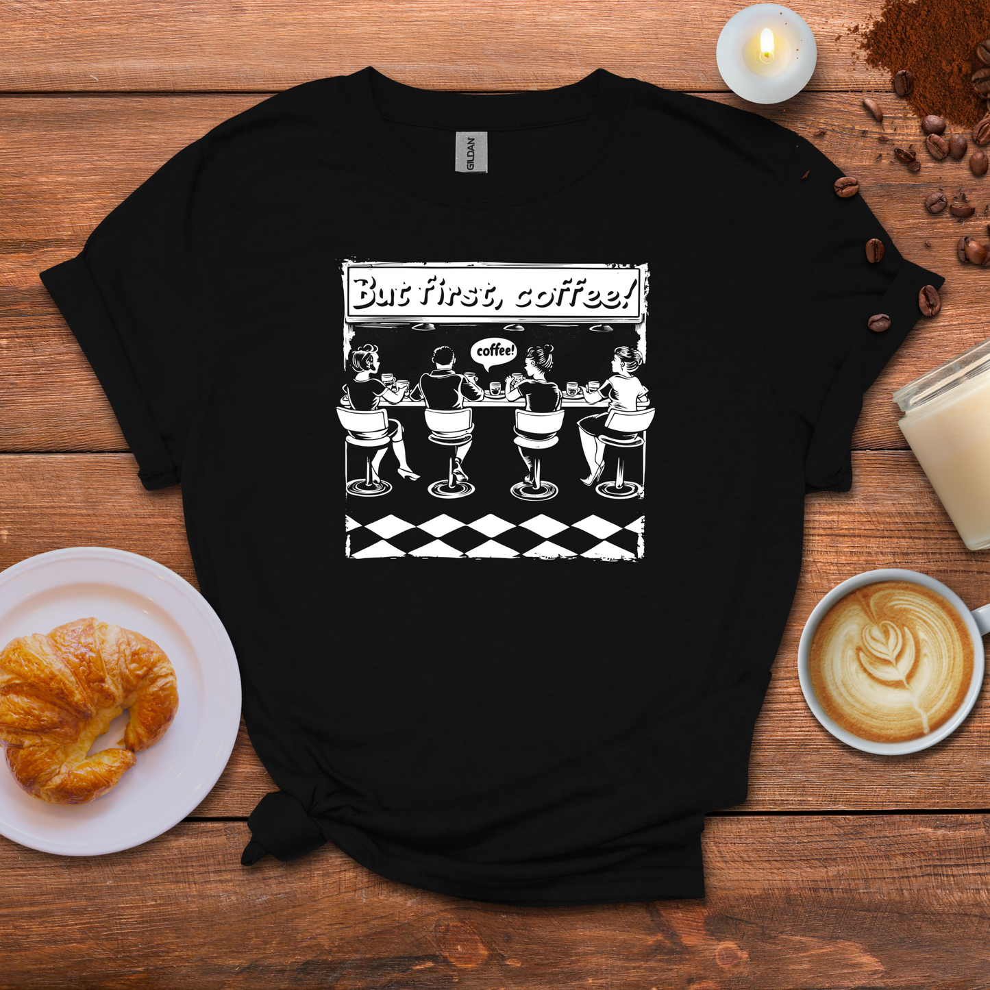 But first coffee retro T-shirt