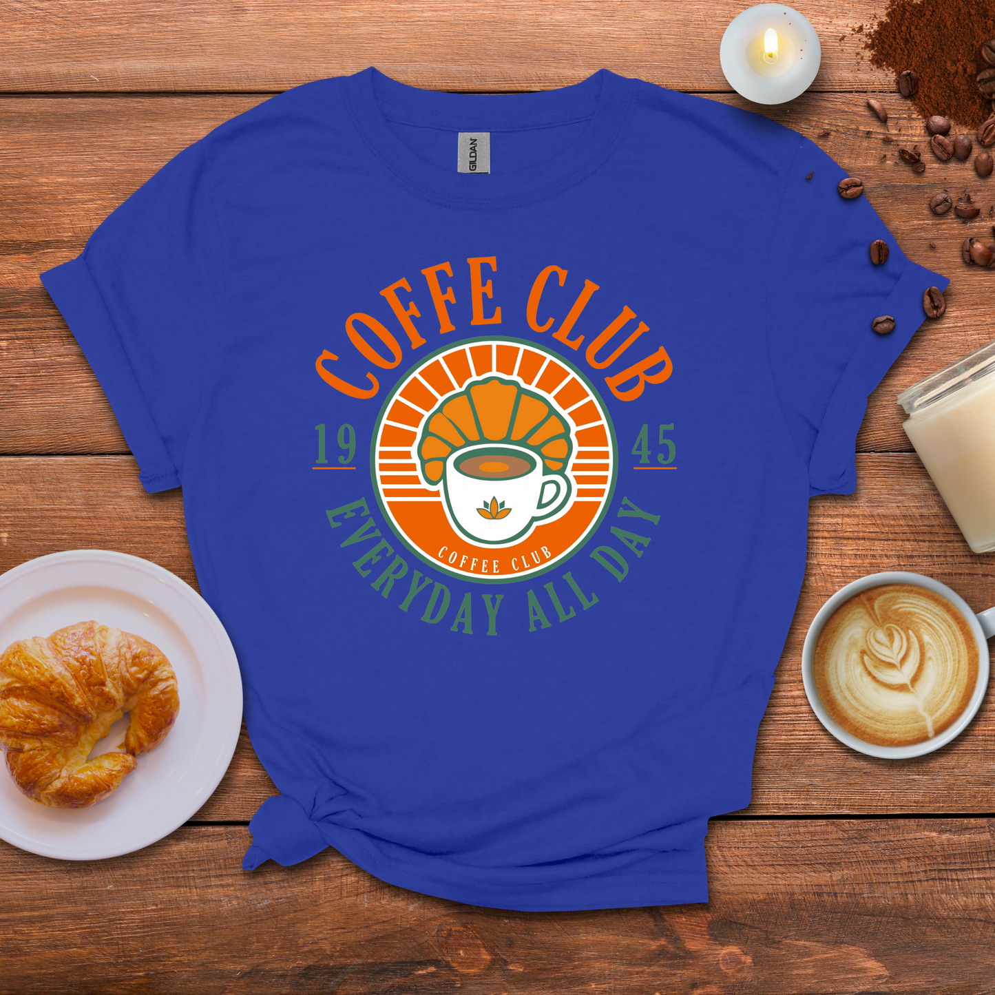 Coffee club, every day all day T-shirt