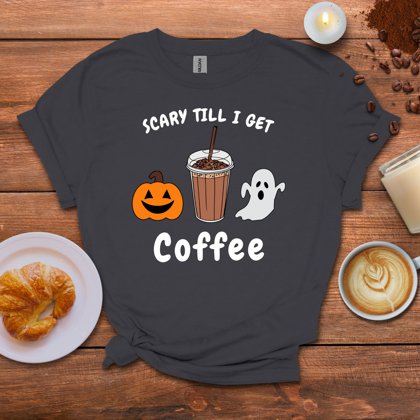 Scary Till I Get Coffee T-shirt