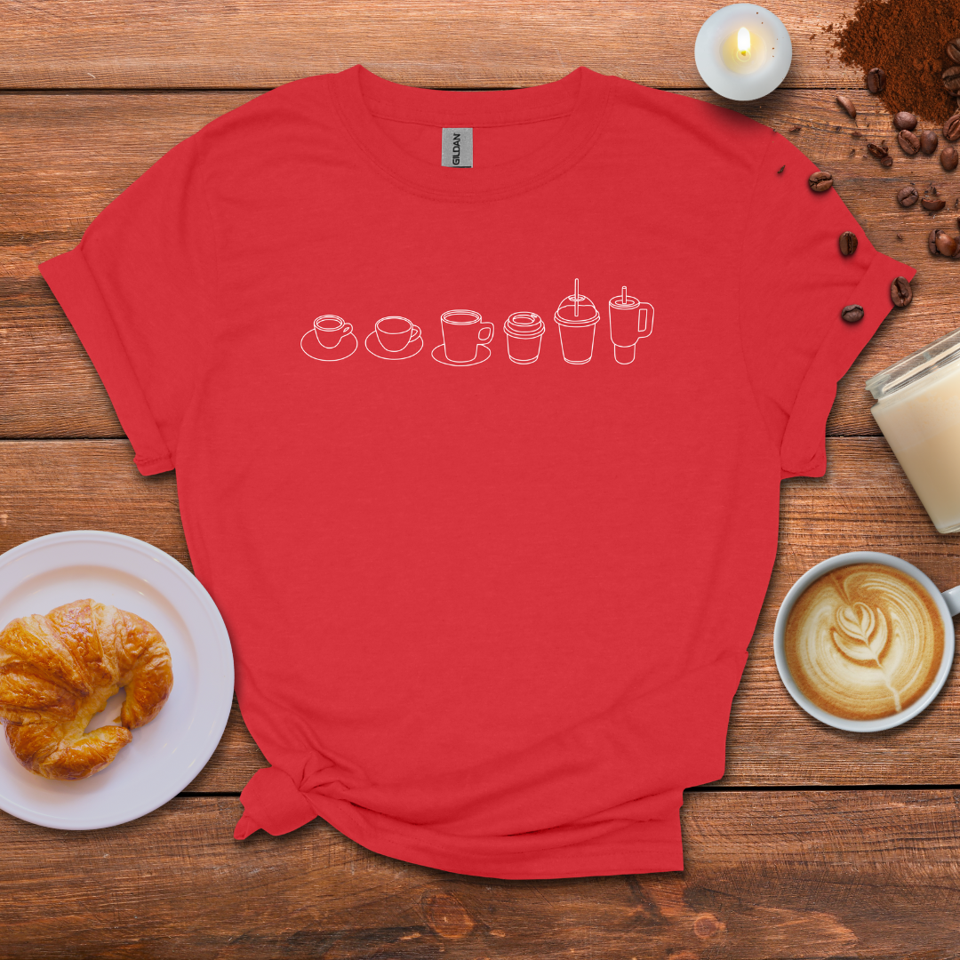 All type of coffee cups T-shirt