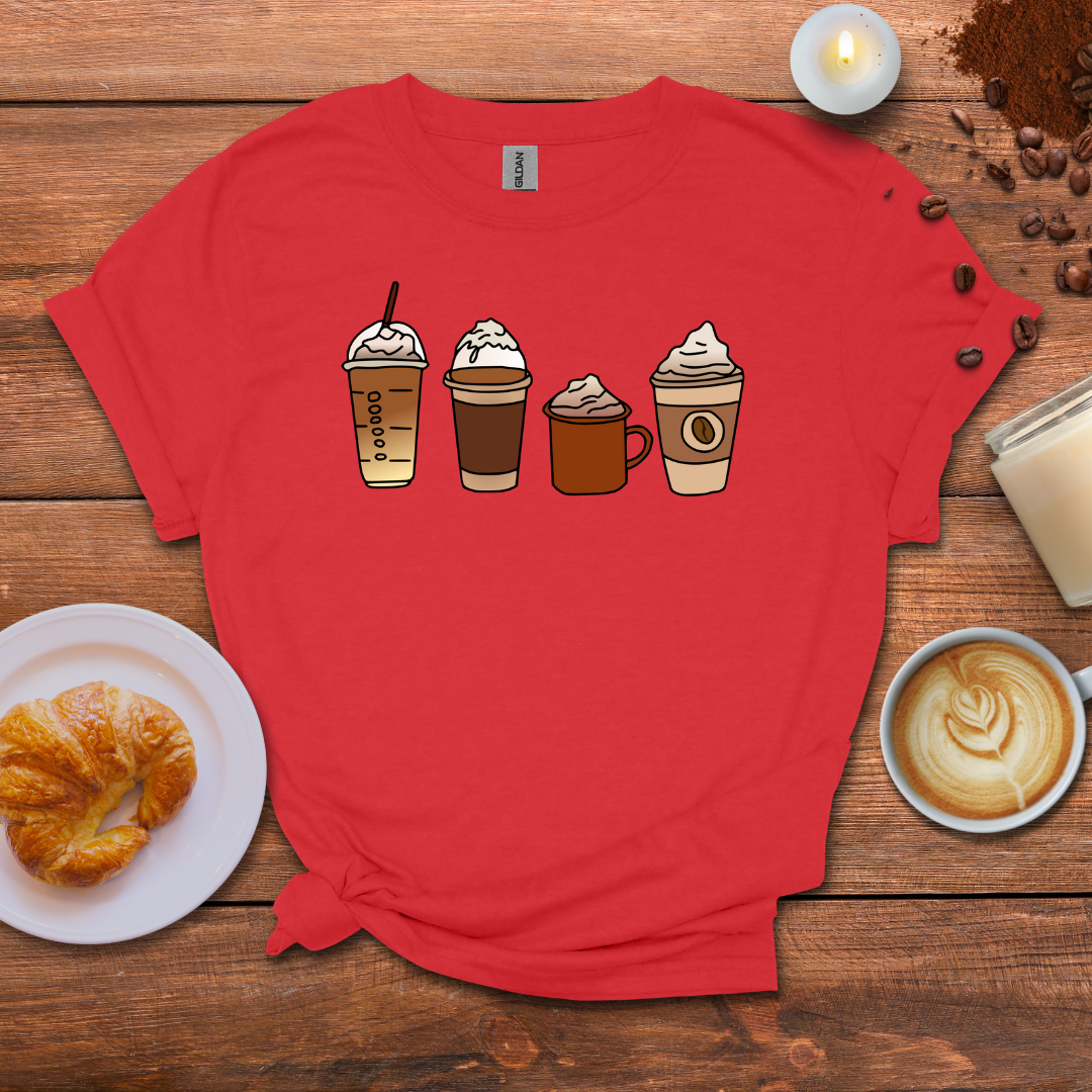 4 cups of coffee T-shirt