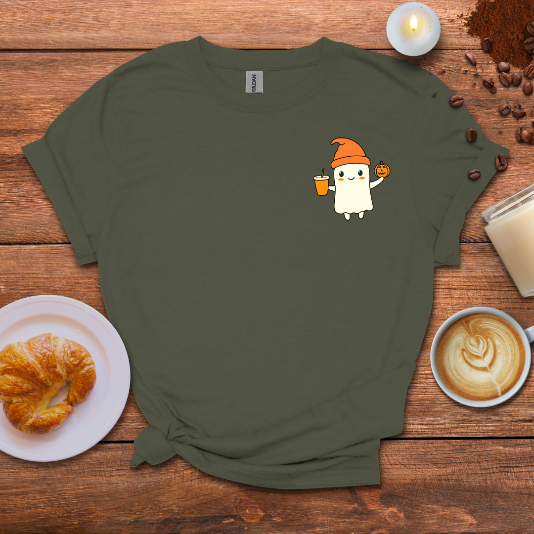 Ghost with coffee T-shirt