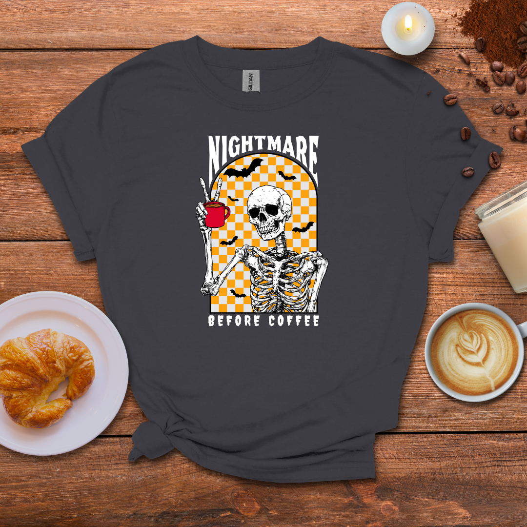 Nightmare before coffee T-shirt