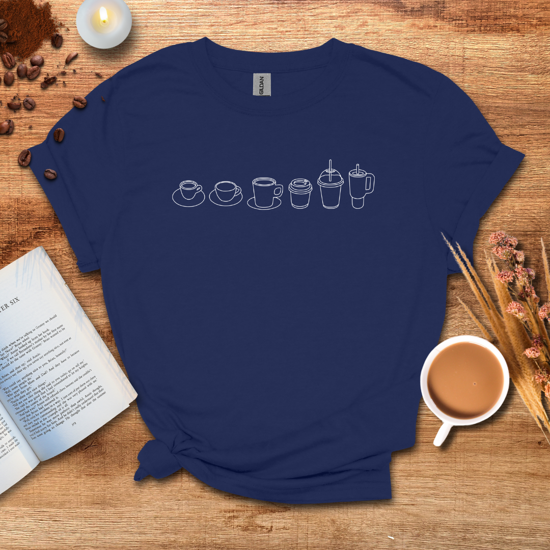 All type of coffee cups T-shirt