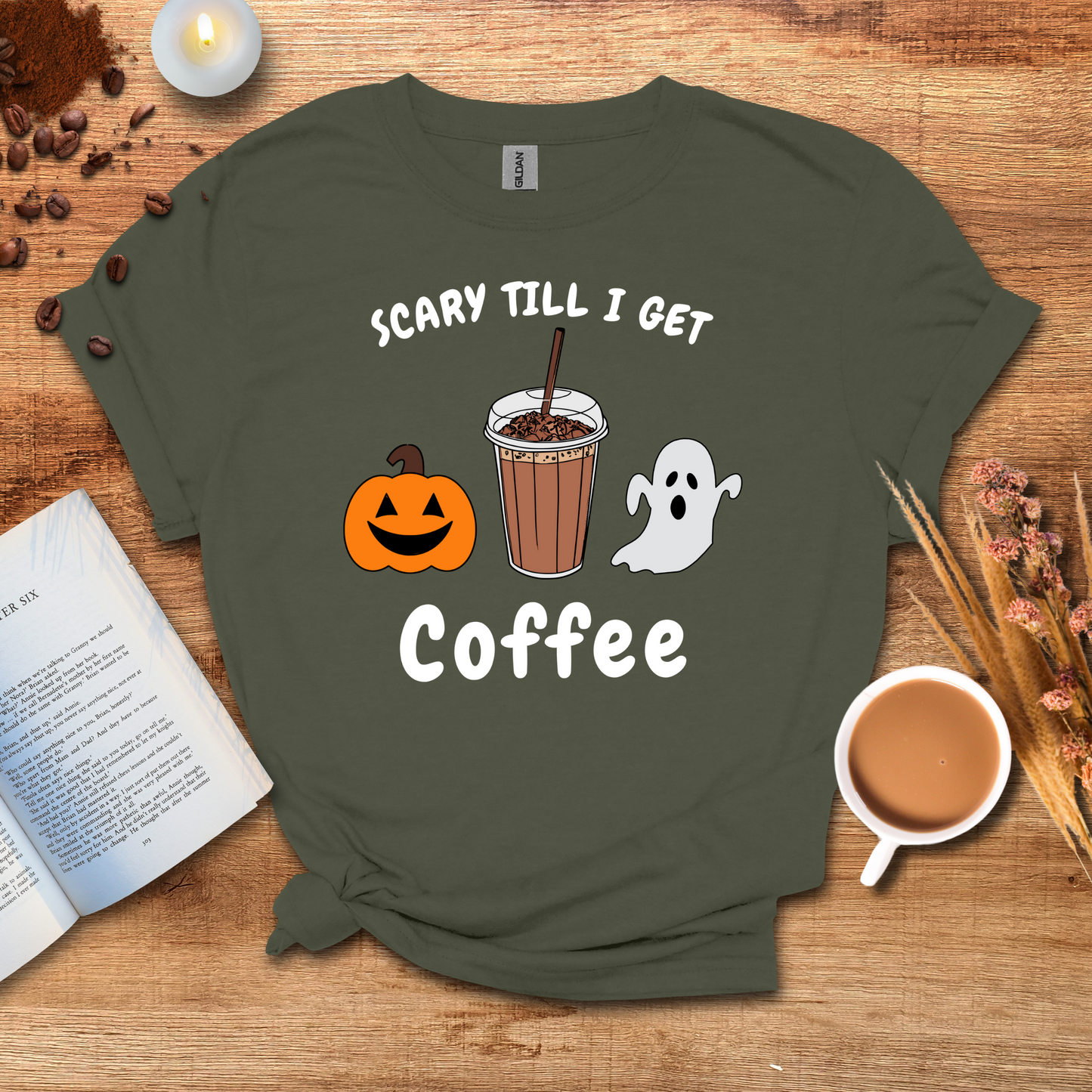 Scary Till I Get Coffee T-shirt