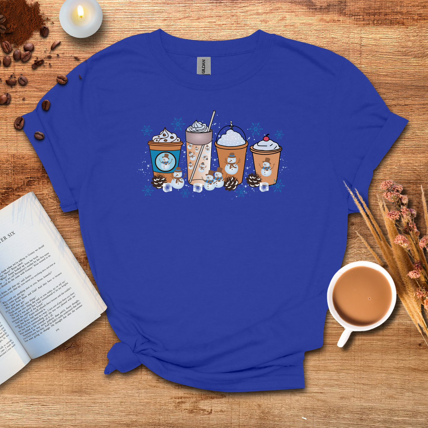 Coffee and snowman T-shirt