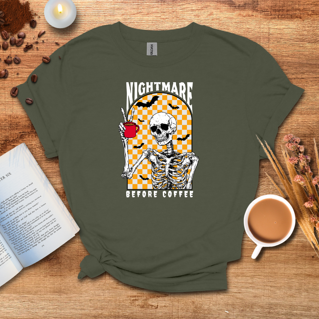 Nightmare before coffee T-shirt