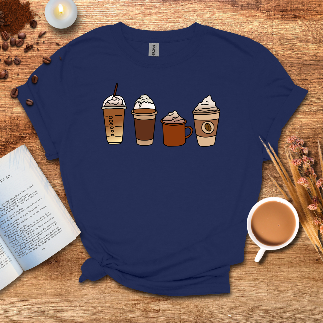 4 cups of coffee T-shirt