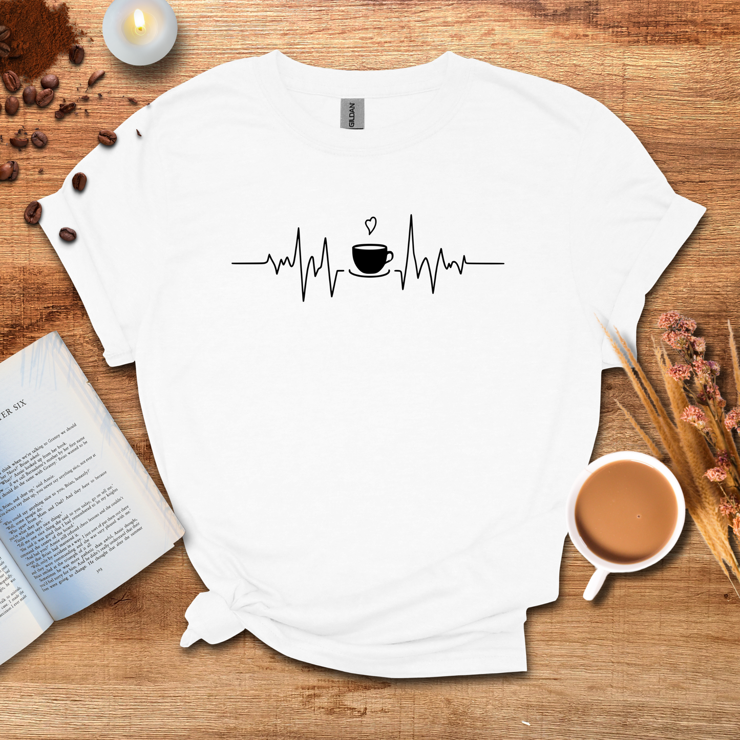 Heart beat coffee T-shirt