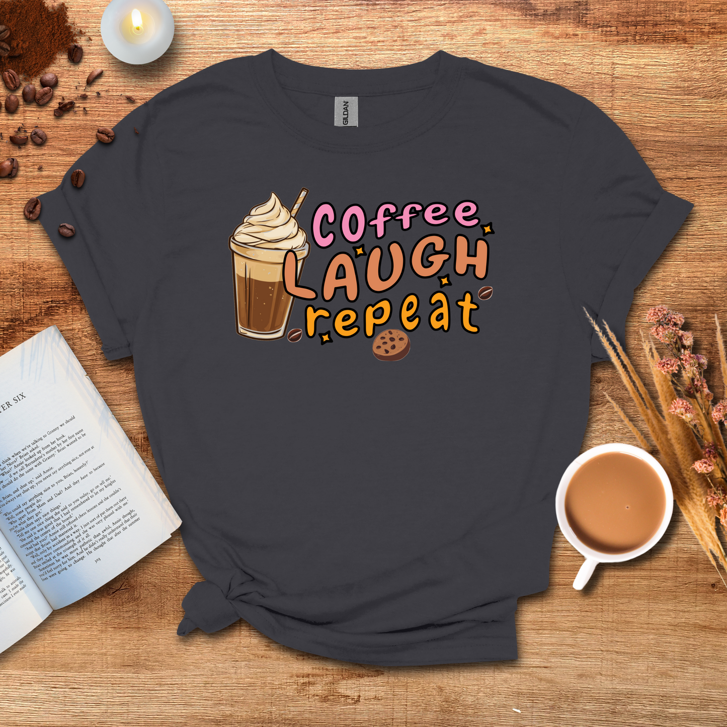 Coffee Laugh Repeat T-shirt