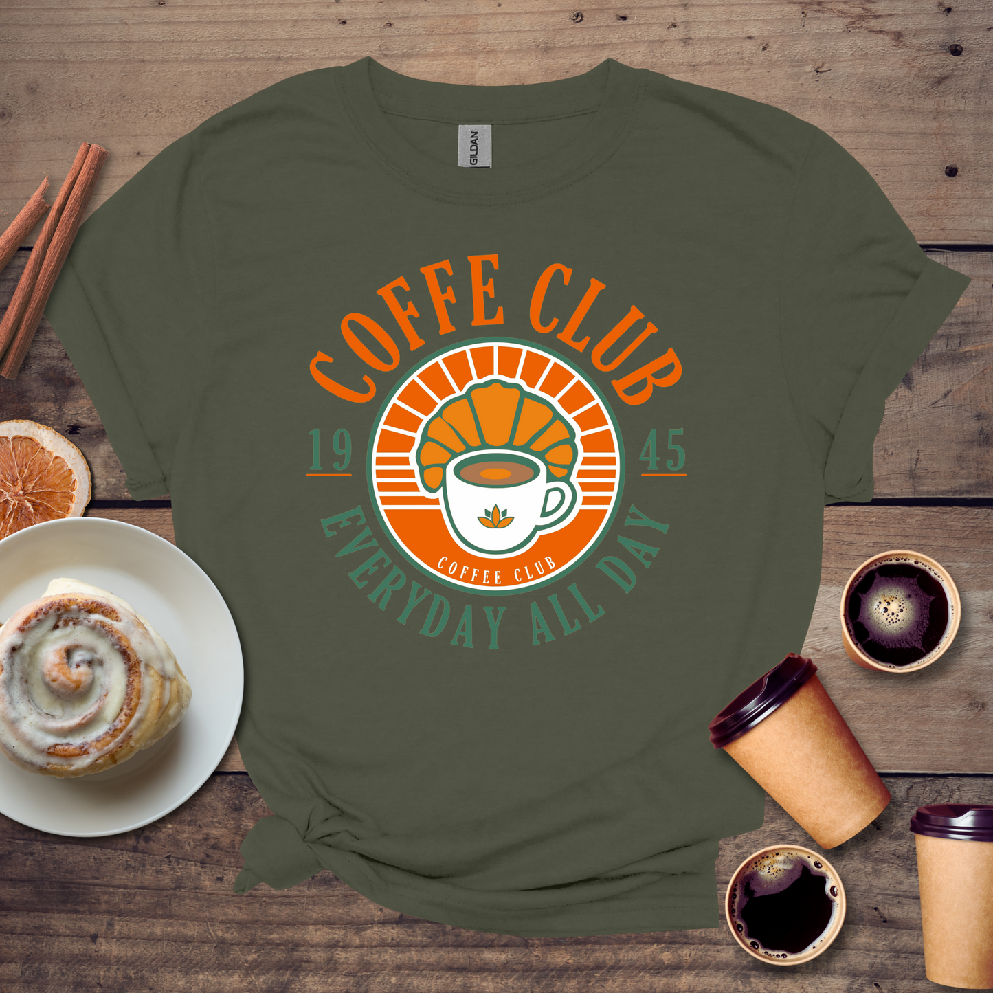 Coffee club, every day all day T-shirt