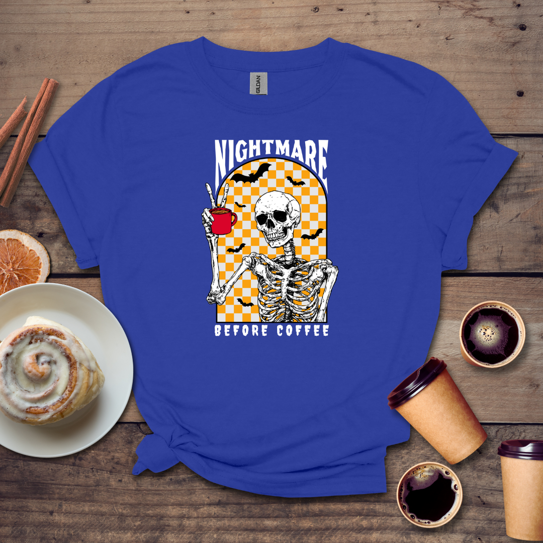 Nightmare before coffee T-shirt