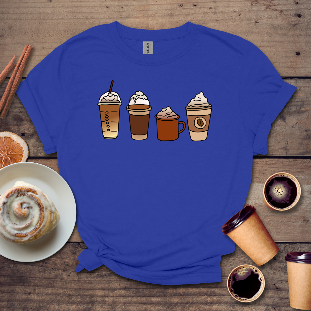 4 cups of coffee T-shirt