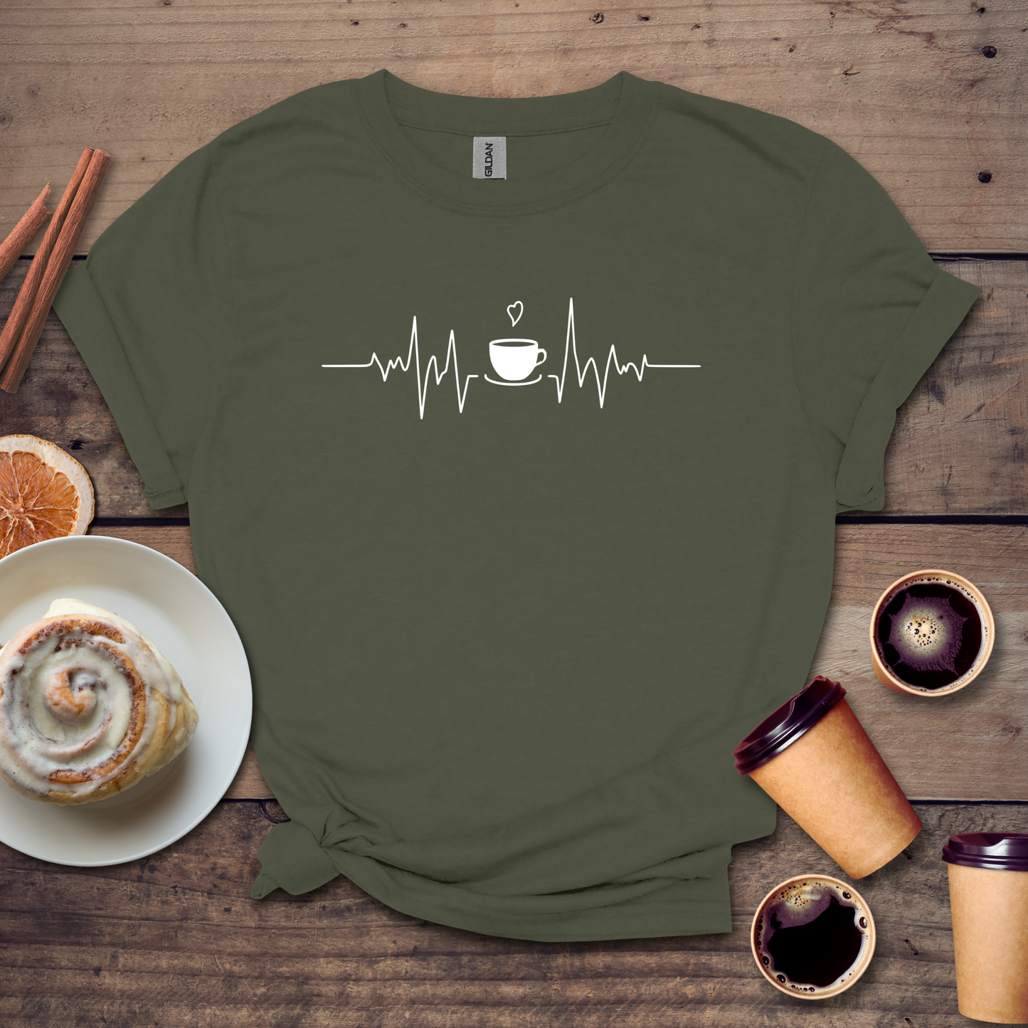 Heart beat coffee T-shirt