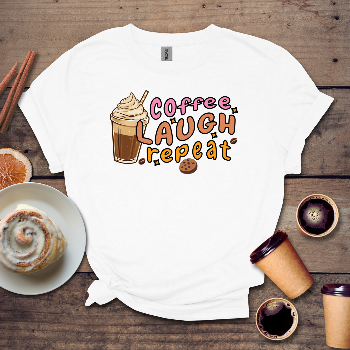 Coffee Laugh Repeat T-shirt