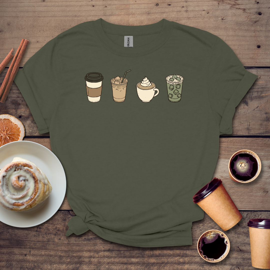 4 chill cups of coffee T-shirt