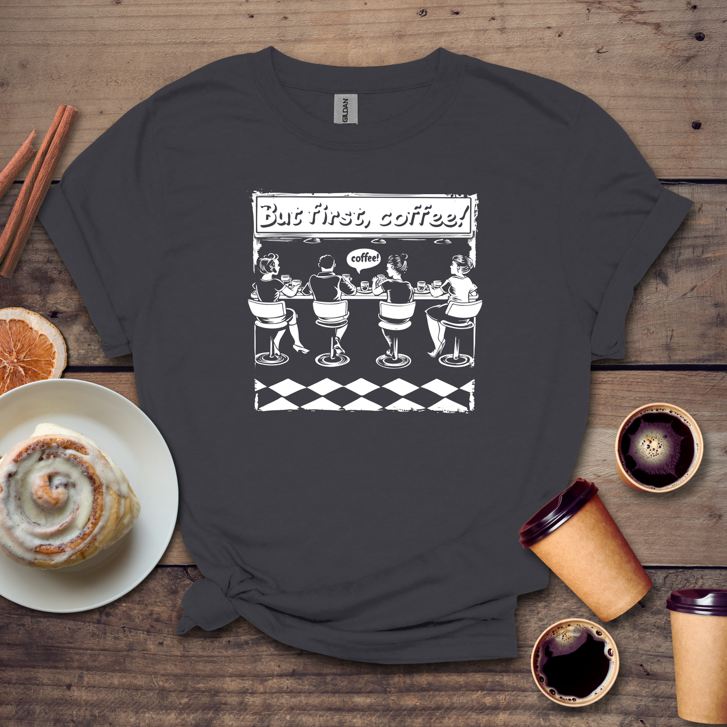 But first coffee retro T-shirt