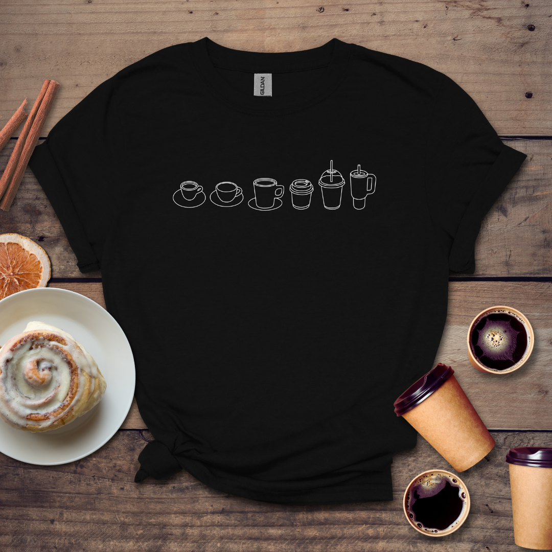 All type of coffee cups T-shirt