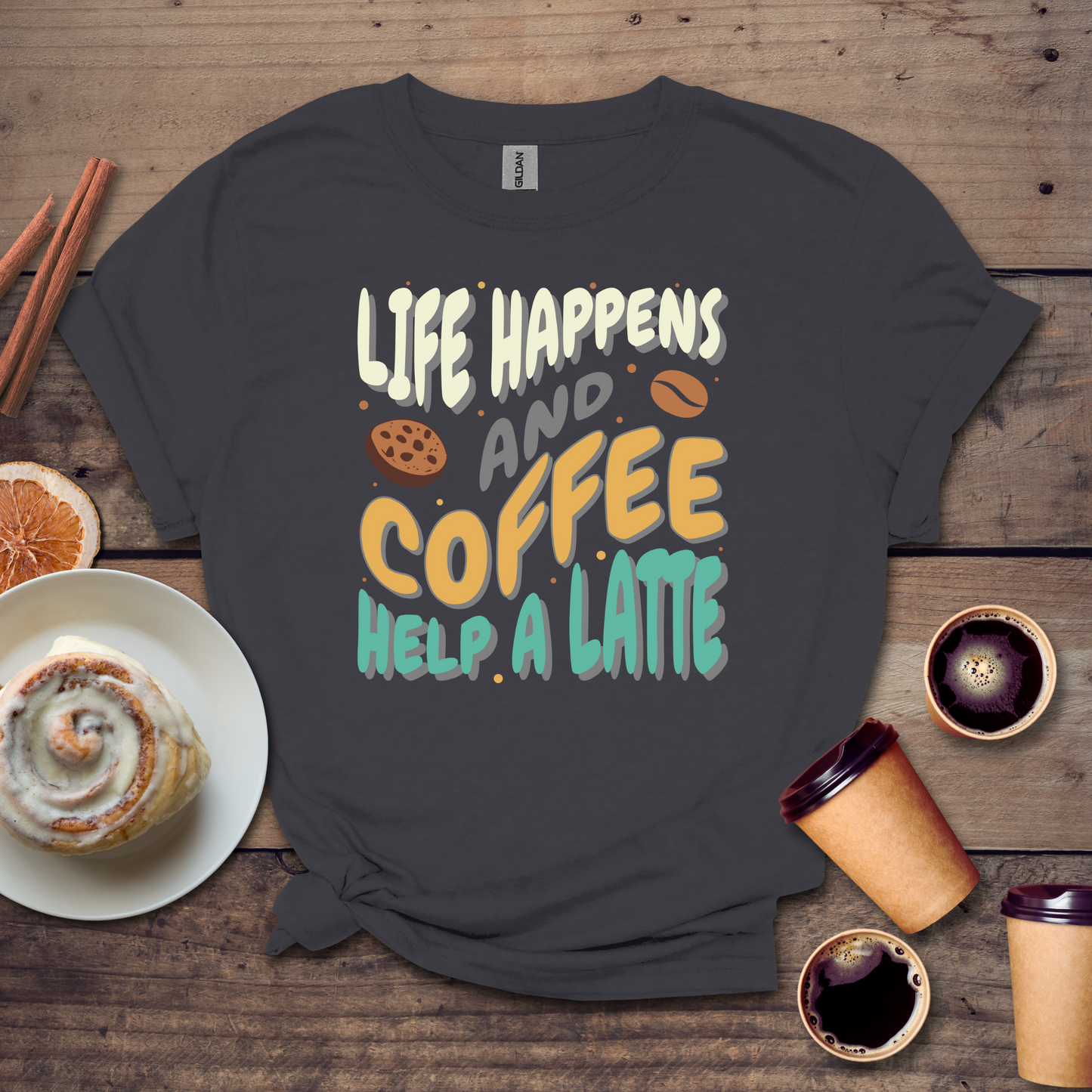 Coffee help a latte T-shirt