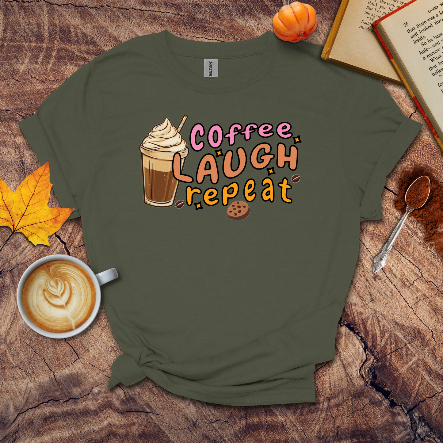 Coffee Laugh Repeat T-shirt