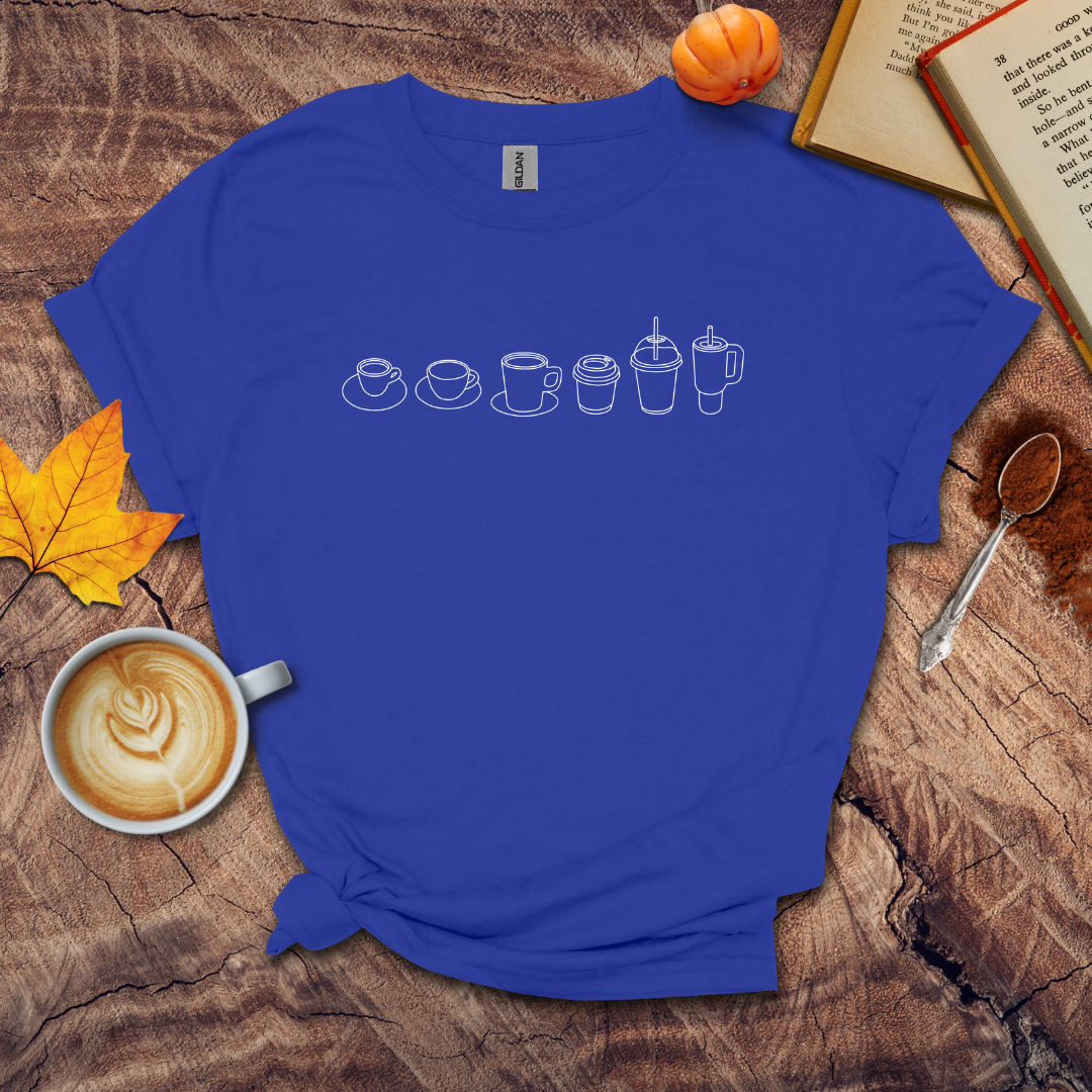 All type of coffee cups T-shirt