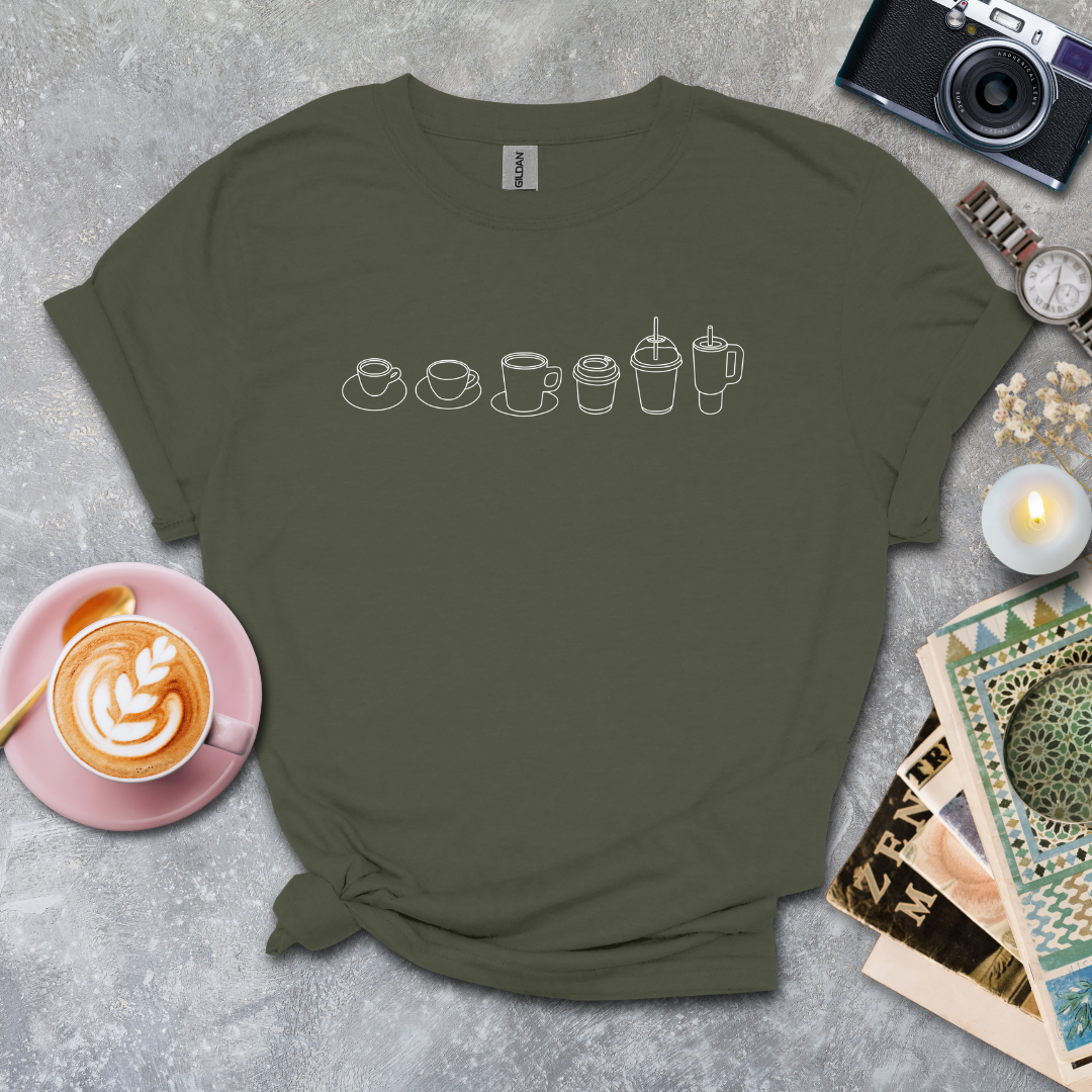 All type of coffee cups T-shirt