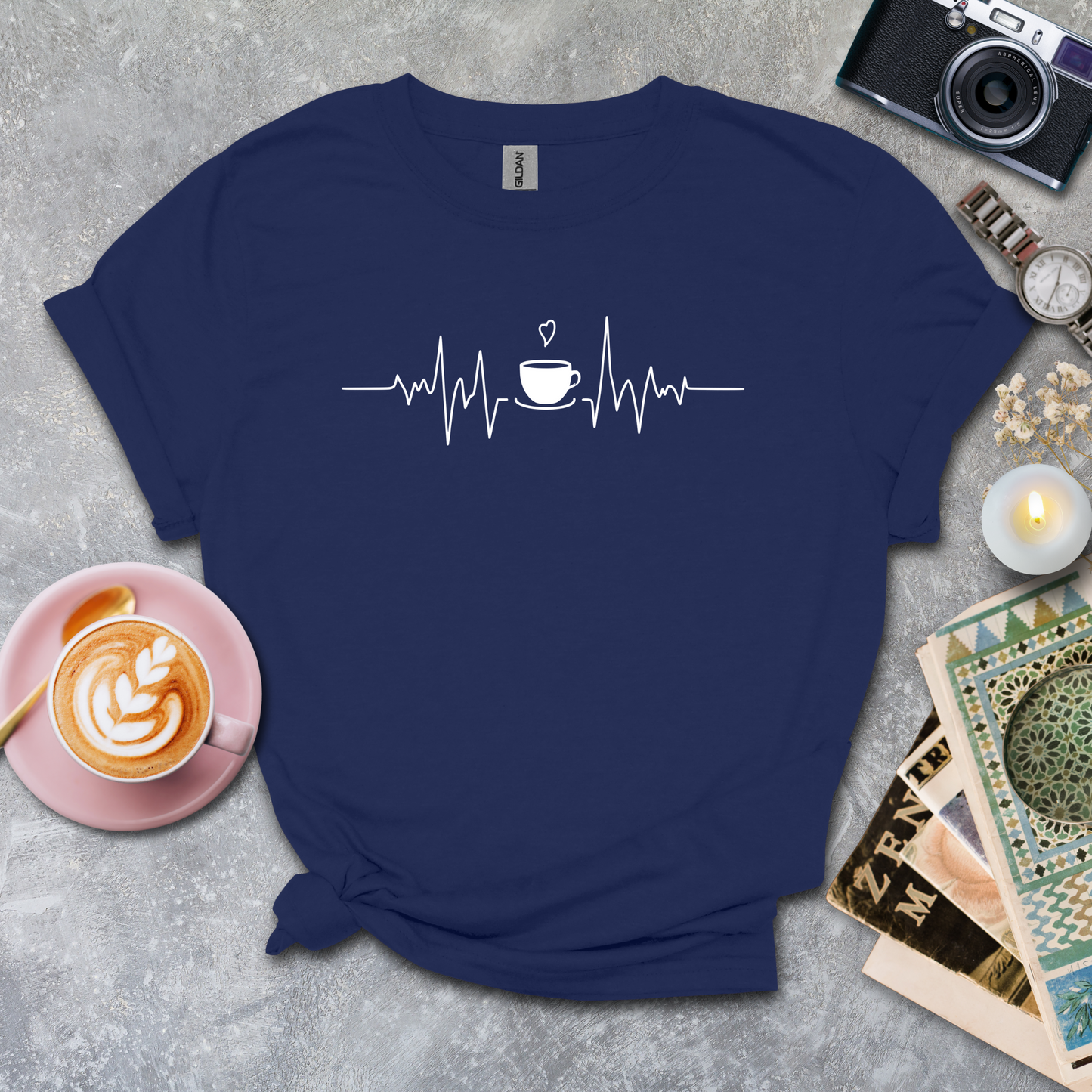 Heart beat coffee T-shirt