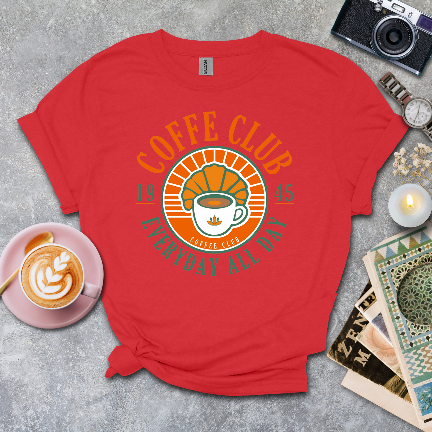 Coffee club, every day all day T-shirt