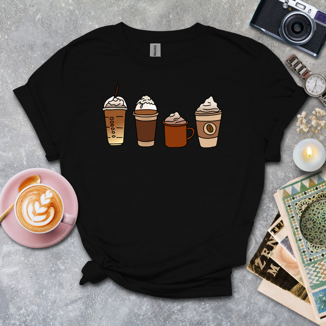 4 cups of coffee T-shirt