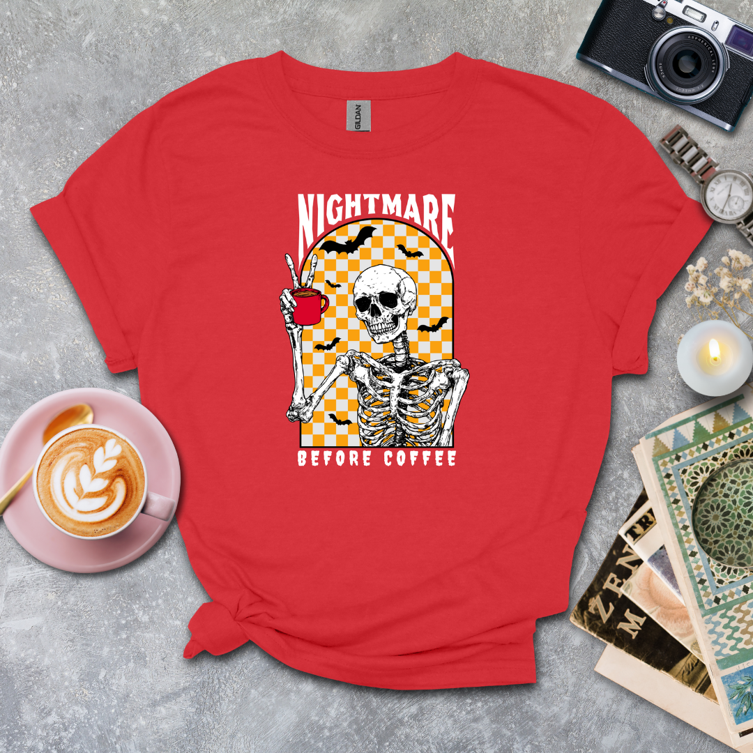 Nightmare before coffee T-shirt