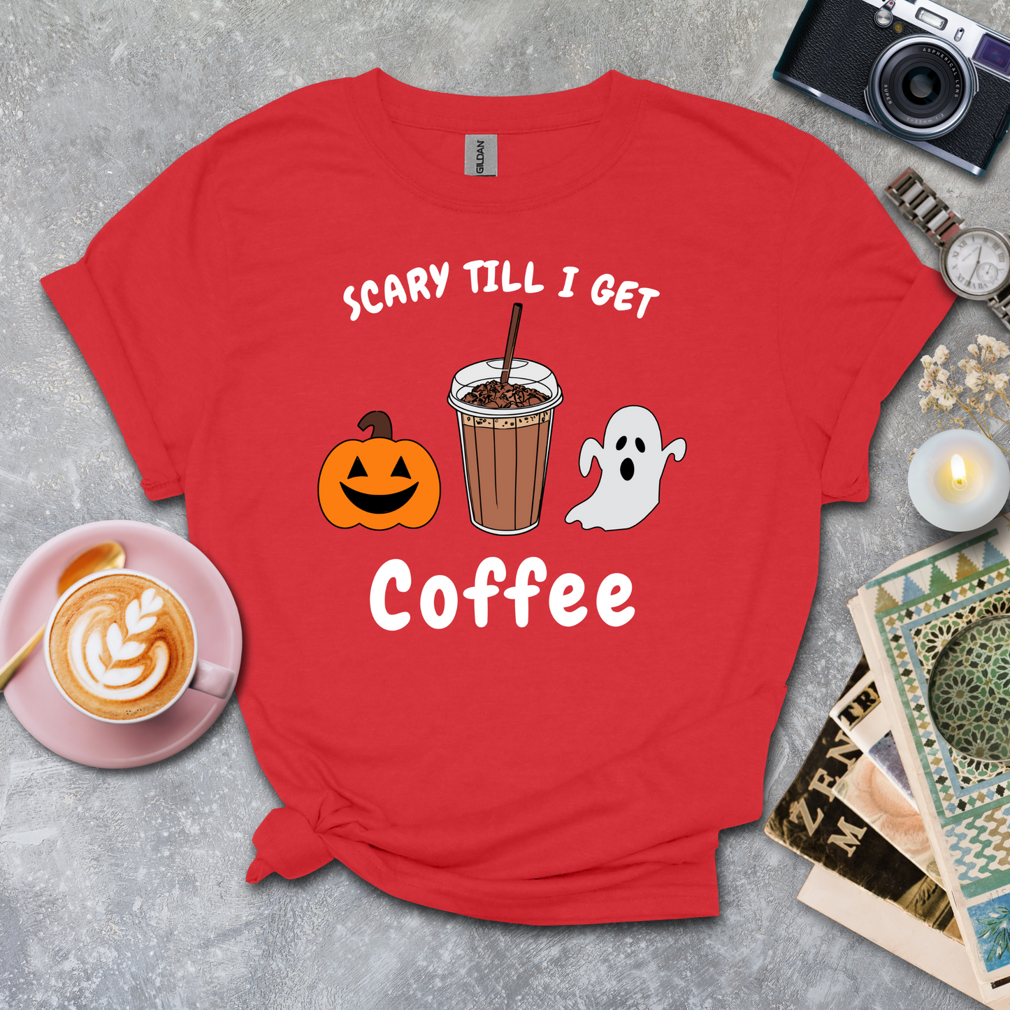 Scary Till I Get Coffee T-shirt