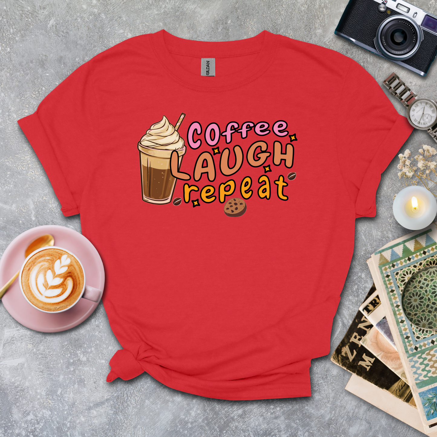 Coffee Laugh Repeat T-shirt