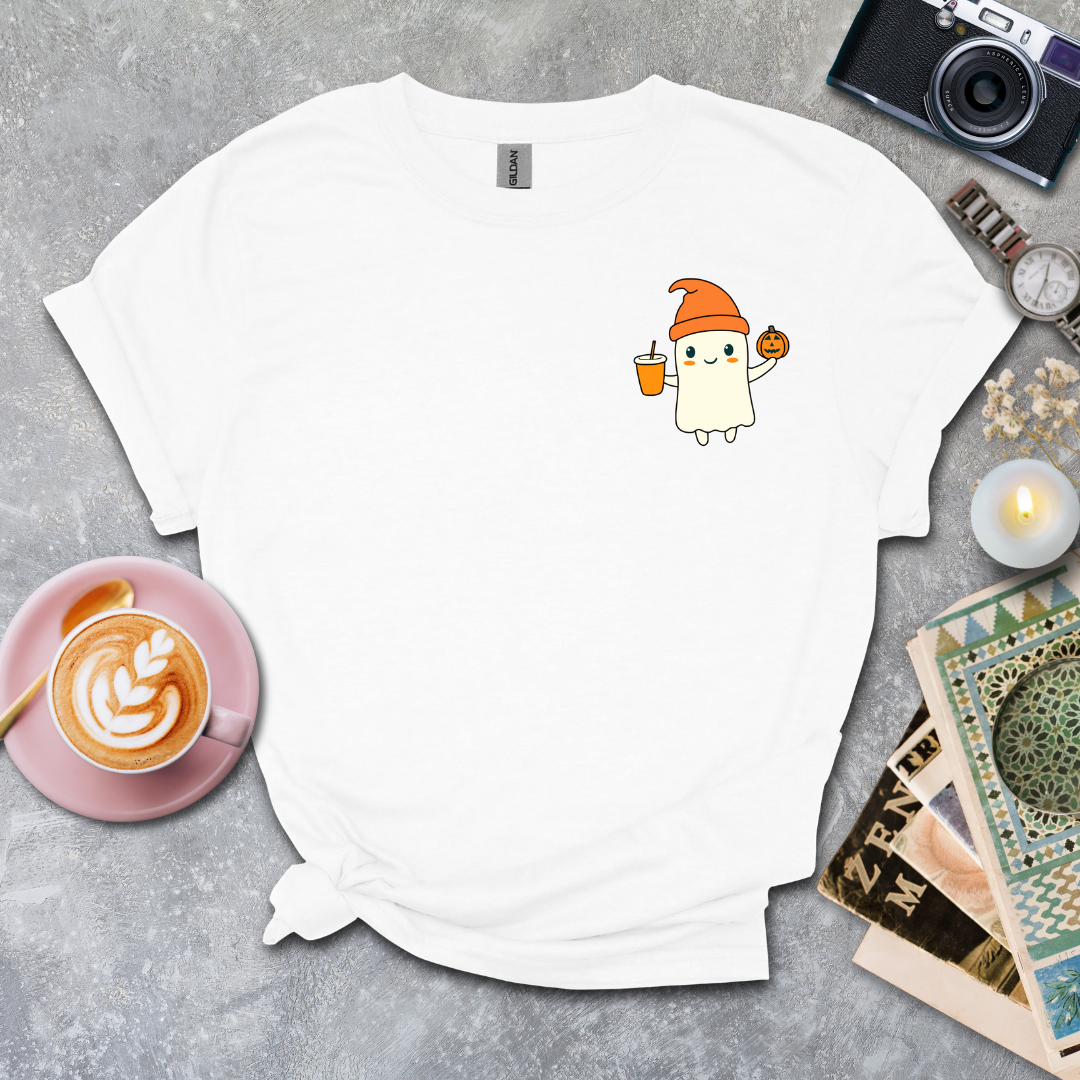 Ghost with coffee T-shirt