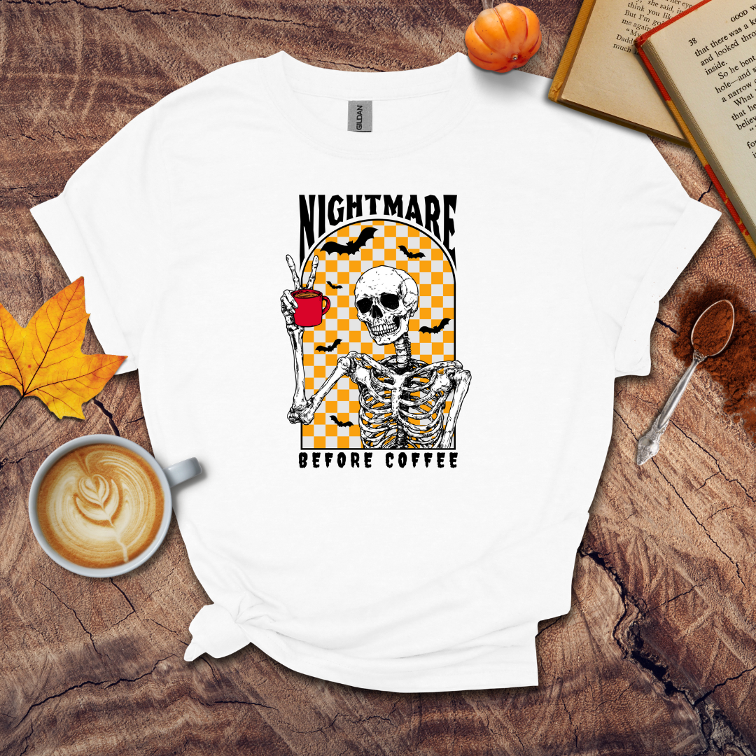 Nightmare before coffee T-shirt