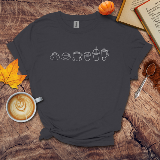 All type of coffee cups T-shirt