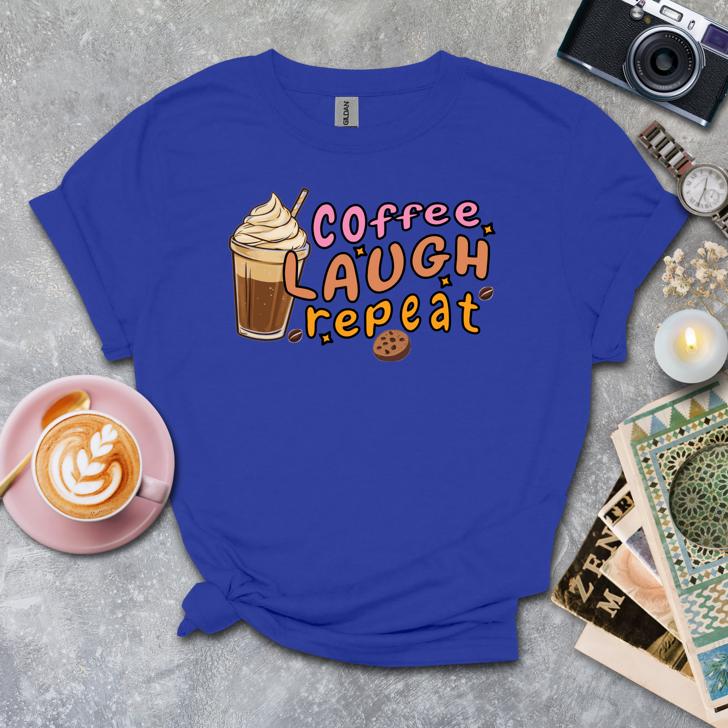 Coffee Laugh Repeat T-shirt