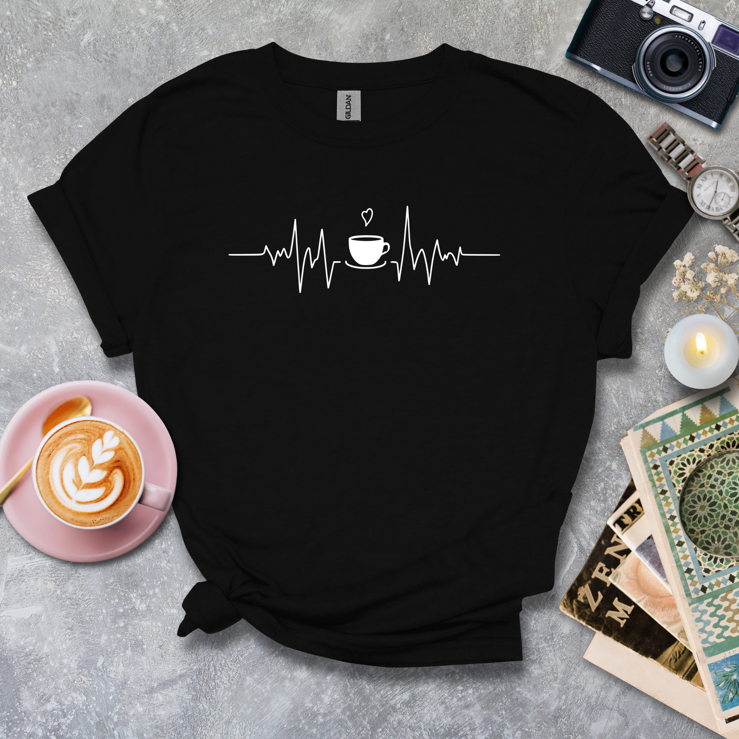 Heart beat coffee T-shirt