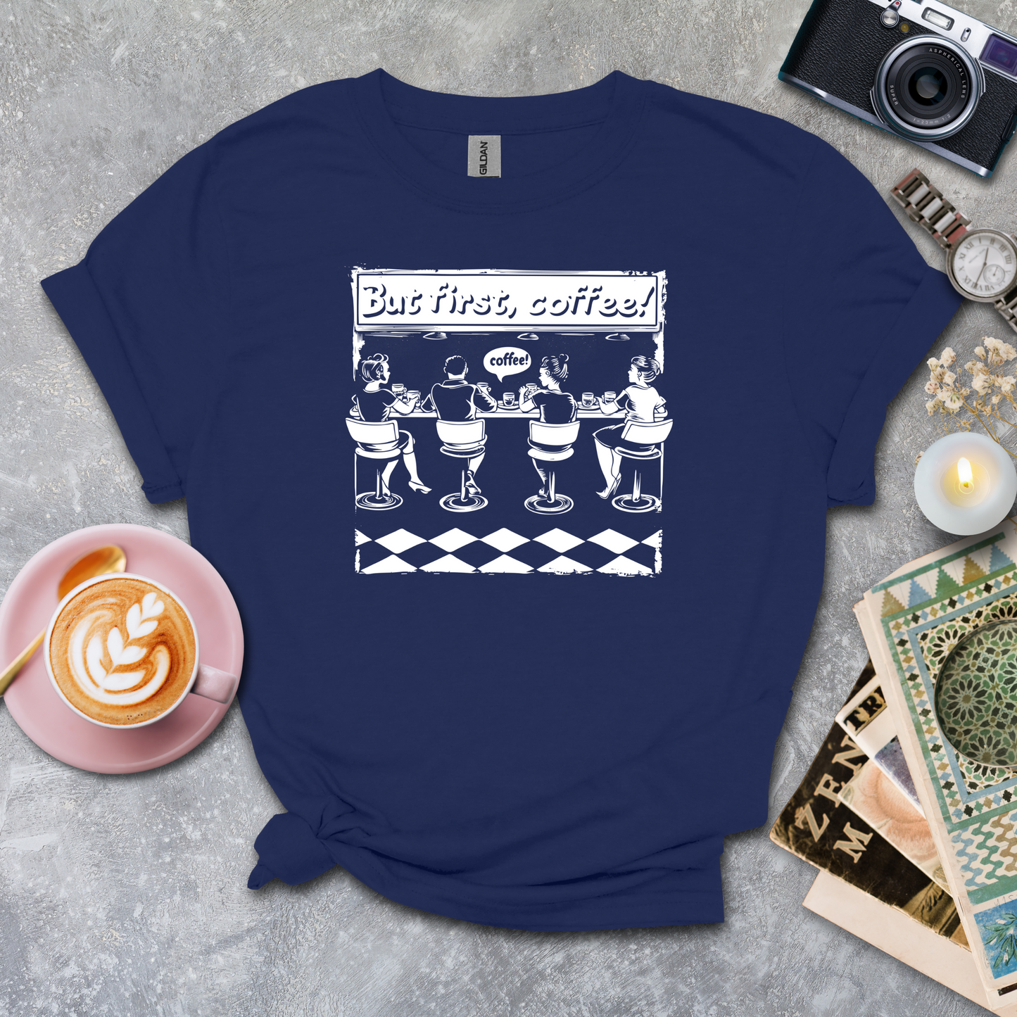 But first coffee retro T-shirt