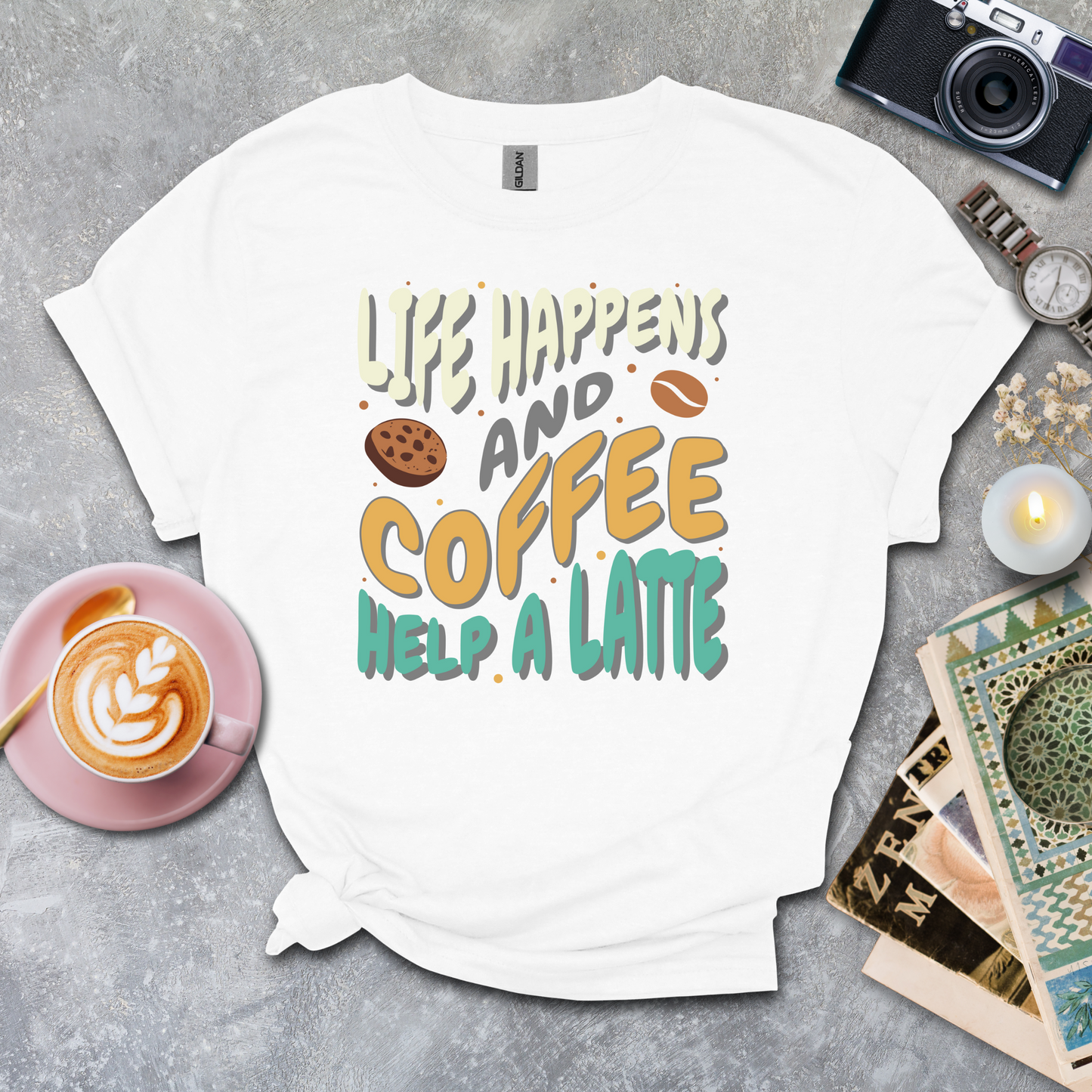 Coffee help a latte T-shirt