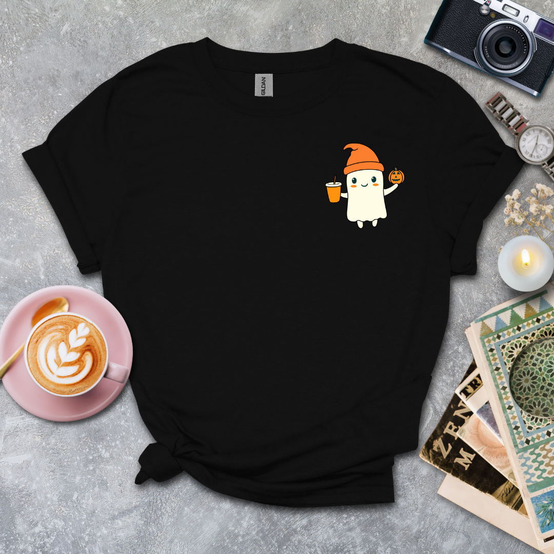 Ghost with coffee T-shirt