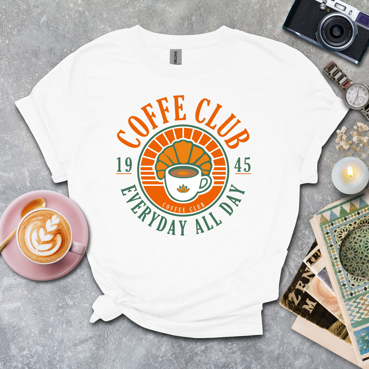 Coffee club, every day all day T-shirt