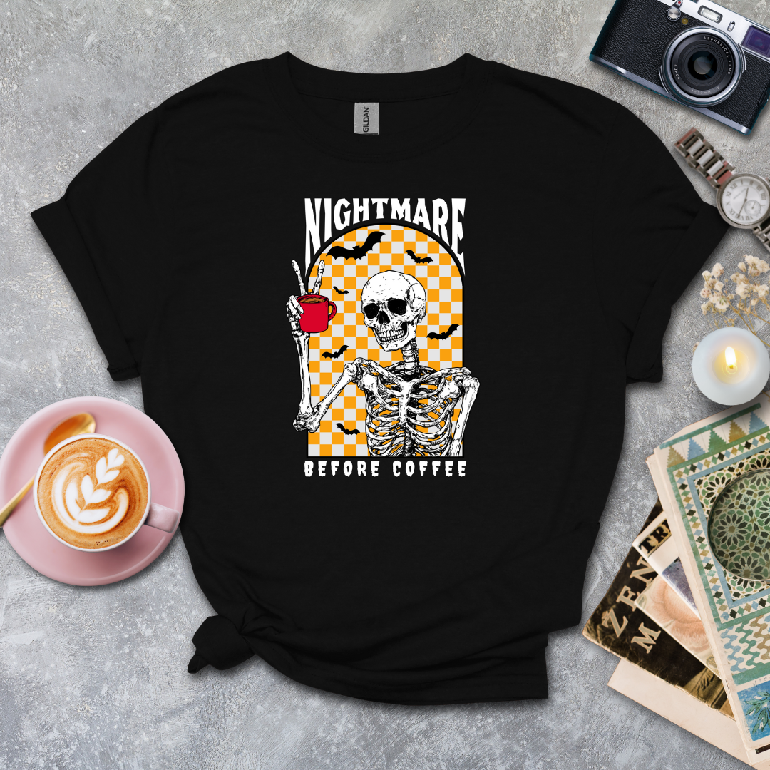 Nightmare before coffee T-shirt