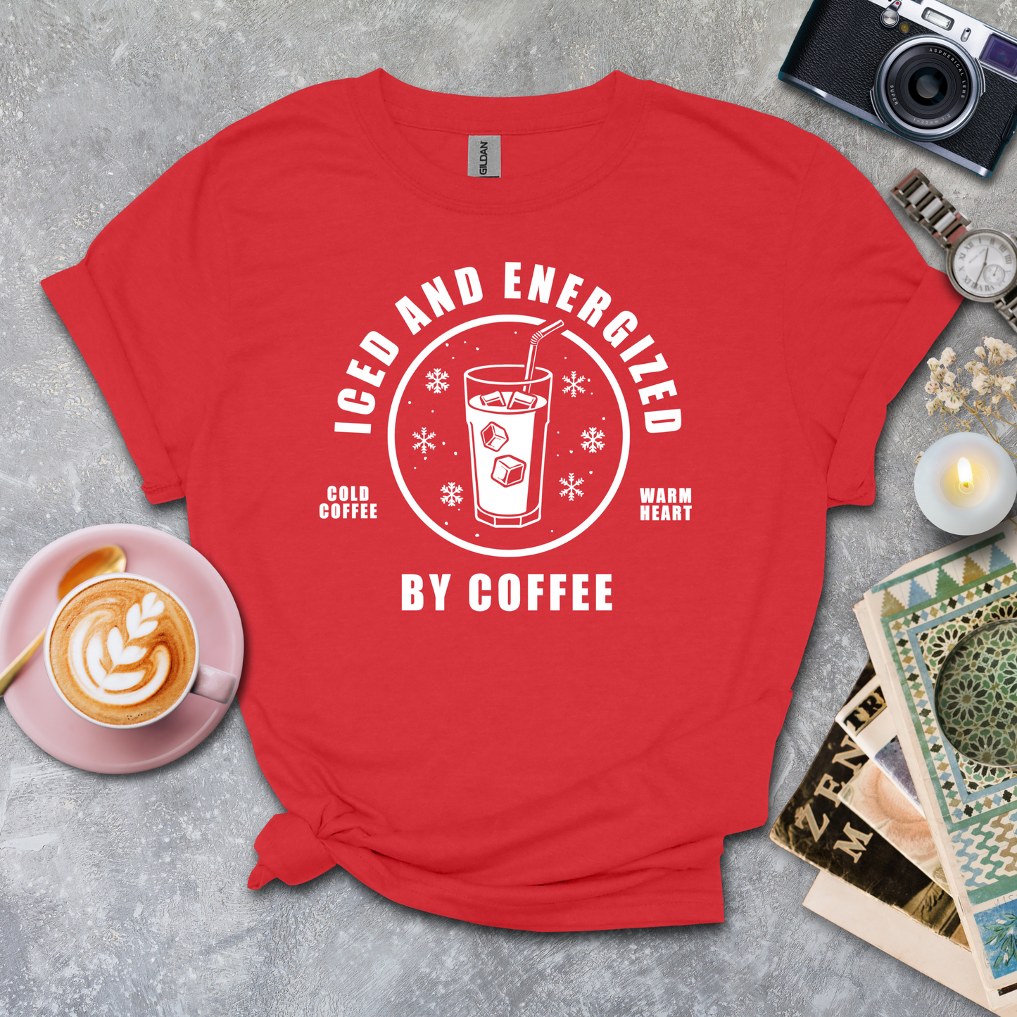 Iced and energized by coffee T-shirt