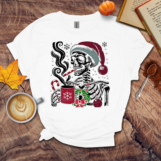 Skeleton Christmas Coffee T-shirt