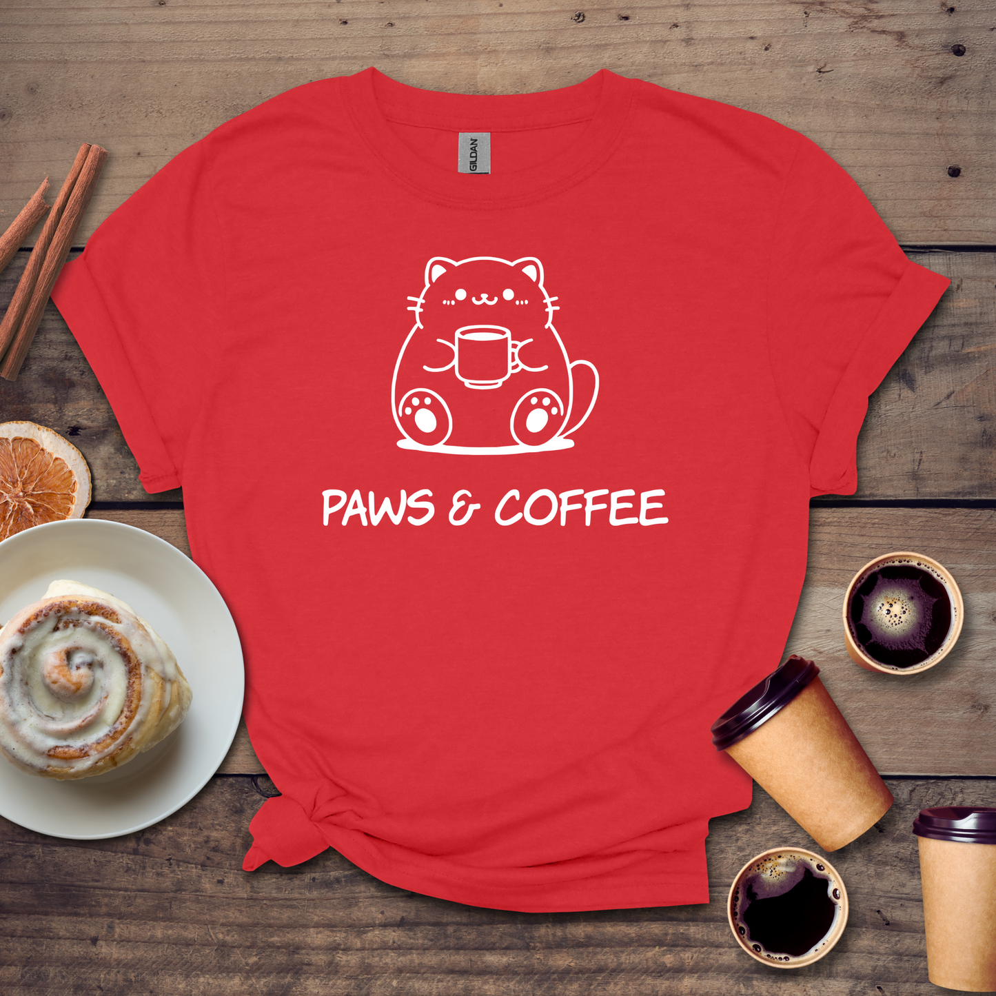 Paws and coffee T-shirt