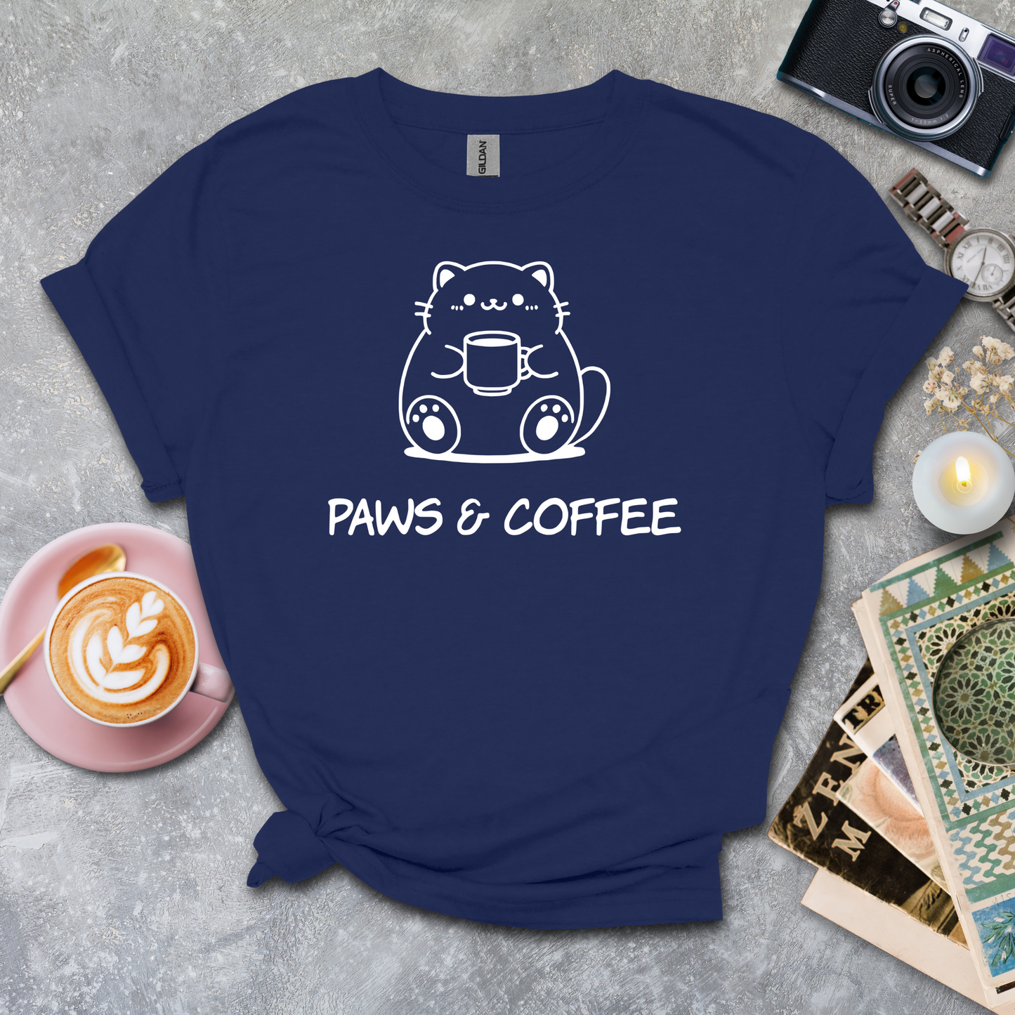 Paws and coffee T-shirt