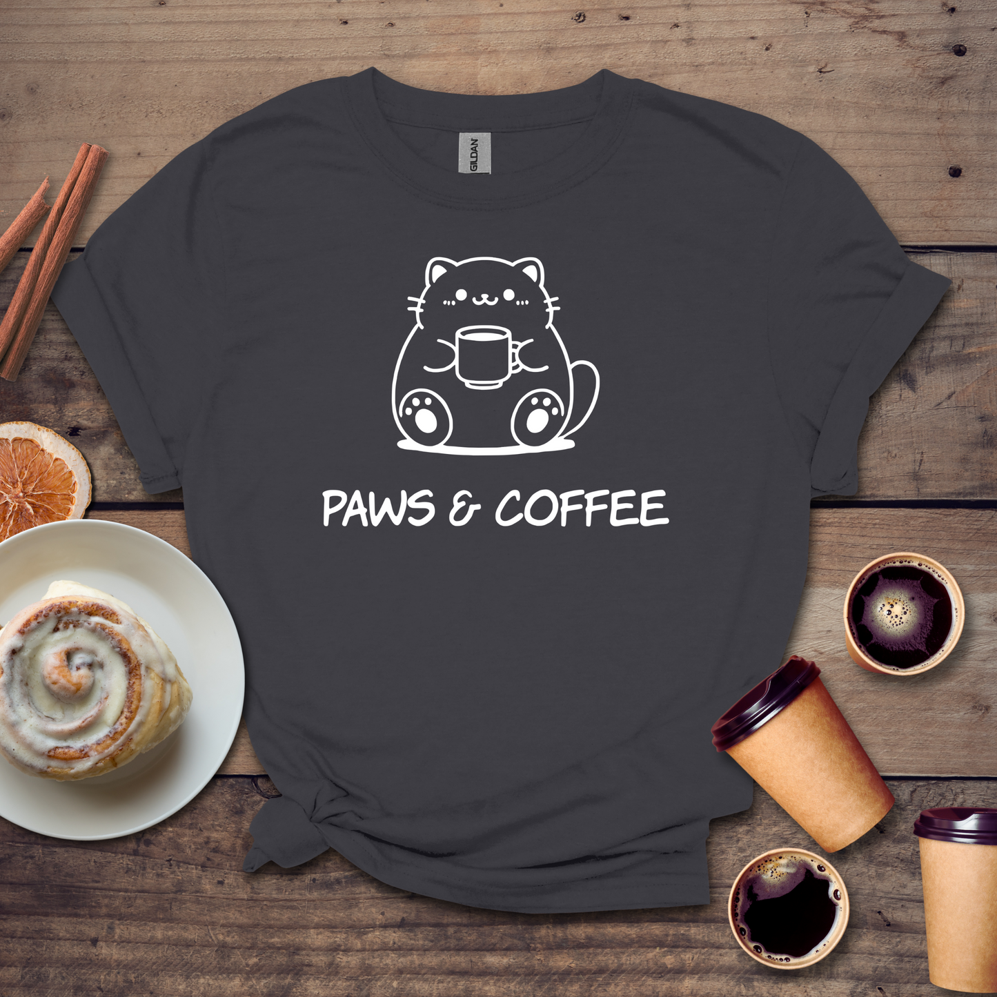 Paws and coffee T-shirt