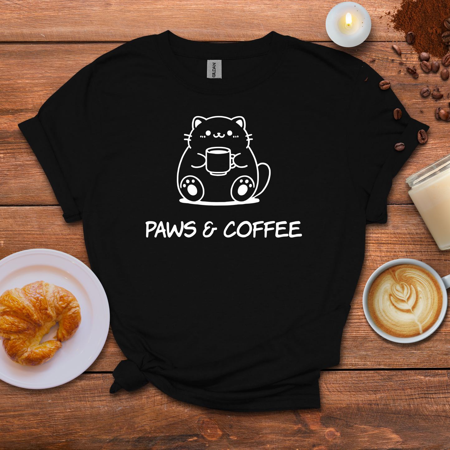 Paws and coffee T-shirt