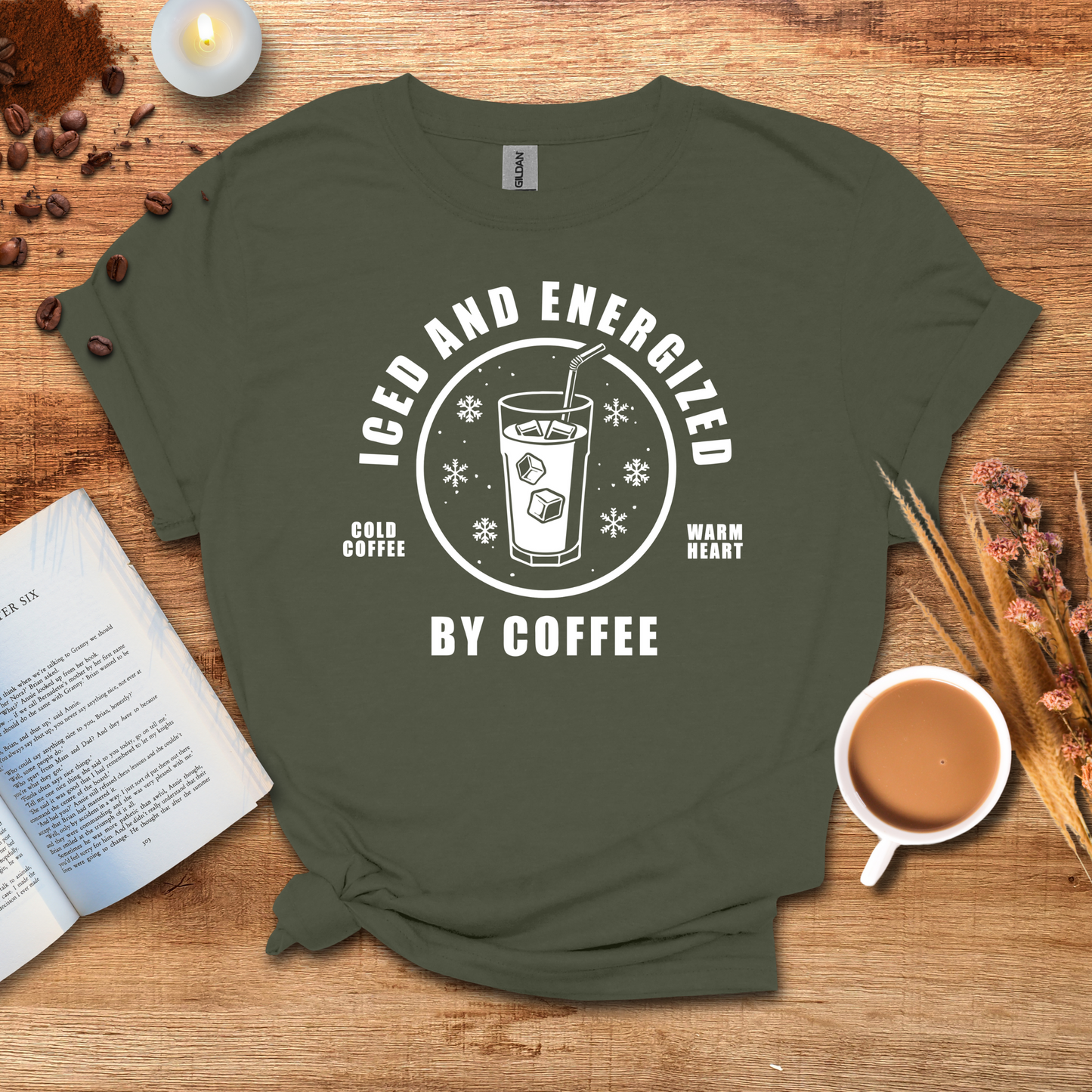 Iced and energized by coffee T-shirt