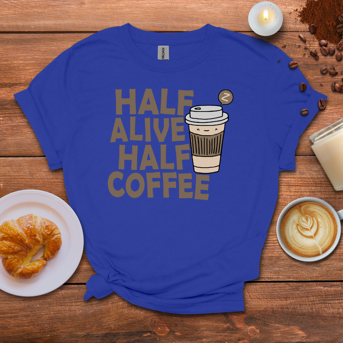 Half alive half coffee T-shirt